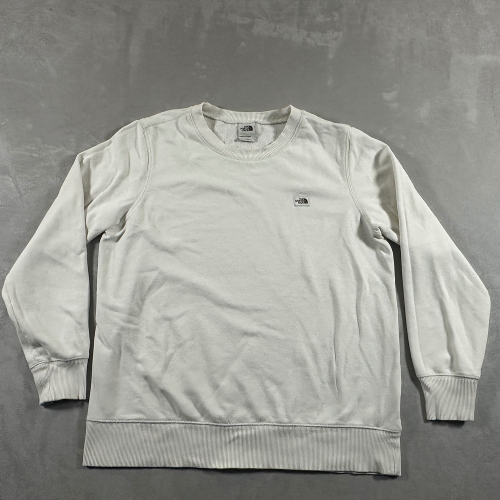 The North Face Sweatshirt Womens Large White Heritage Patch Crewneck A533R